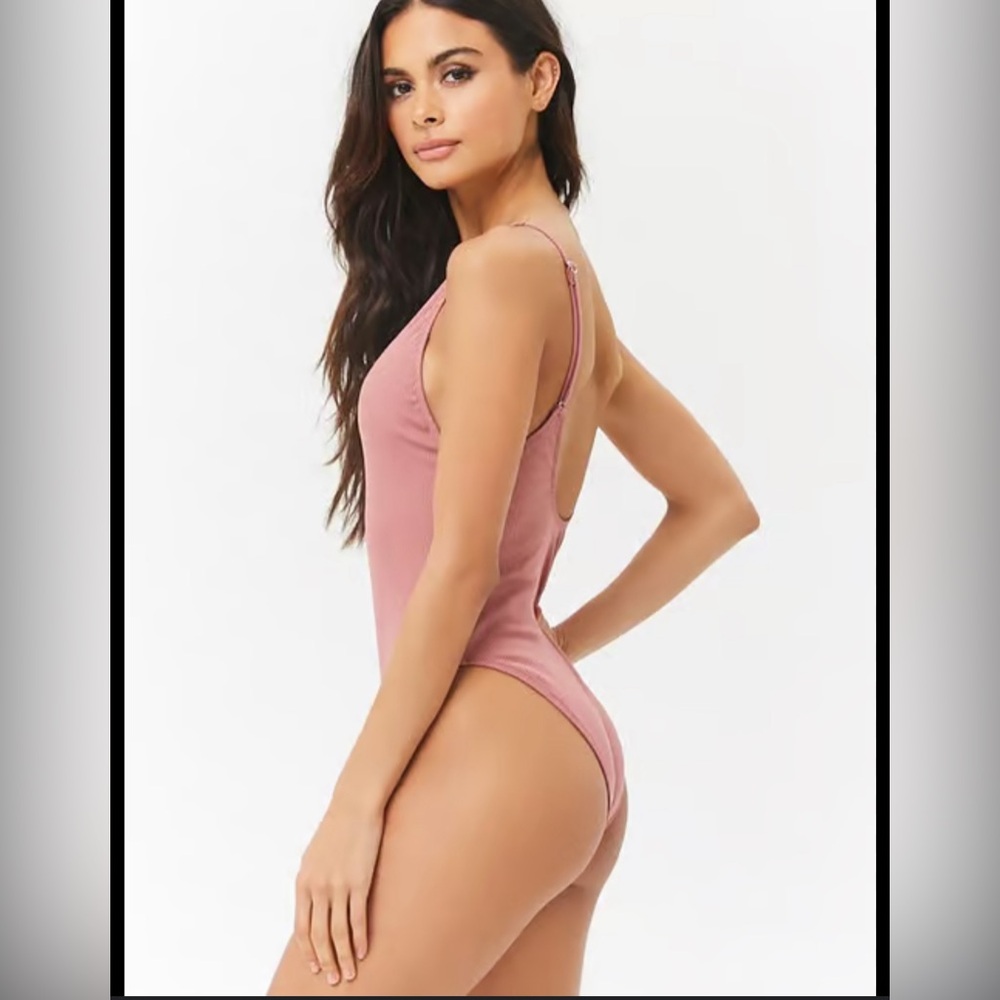 Pink Sleeveless Bodysuit